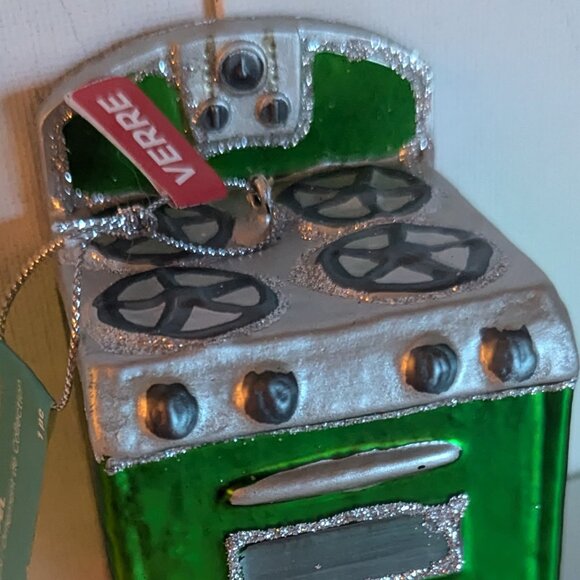 NWT Figural Glass Stove Ornament Christmas Tree Ashland Holiday Decoration MCM - Picture 3 of 7